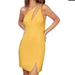 BCBG womens cut out one shoulder dress NWT